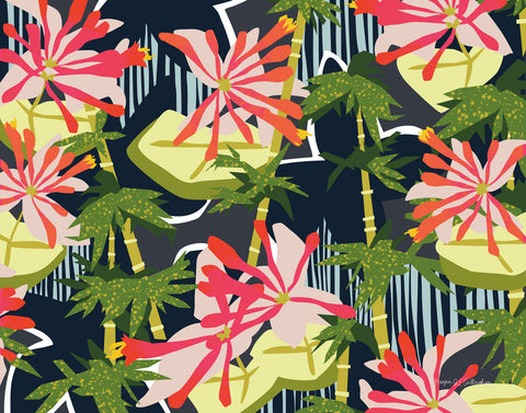 Bamboo Honeysuckle I - Wall Art - By Megan Gallagher- Gallery Art Company
