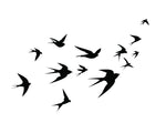 A flock of swallow birds go up - Wall Art - By Ukususha- Gallery Art Company
