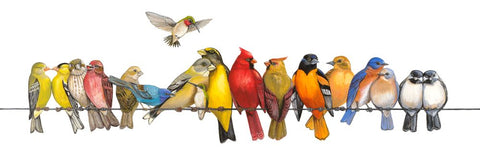 Large Bird Menagerie I - Wall Art - By Wendy Russell- Gallery Art Company