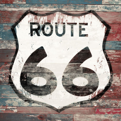 ROUTE 66 WOOD I - Wall Art - By Jace Grey- Gallery Art Company