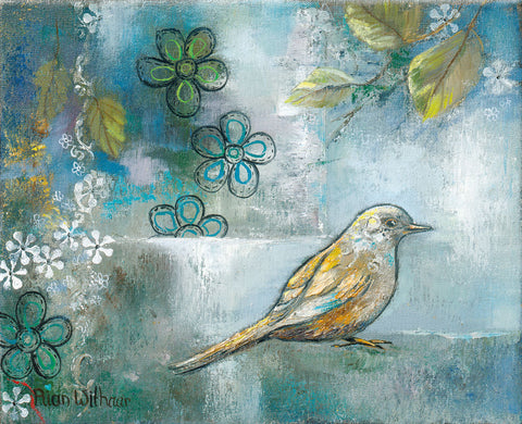 Flower Bird I - Wall Art - By Rian Withaar- Gallery Art Company