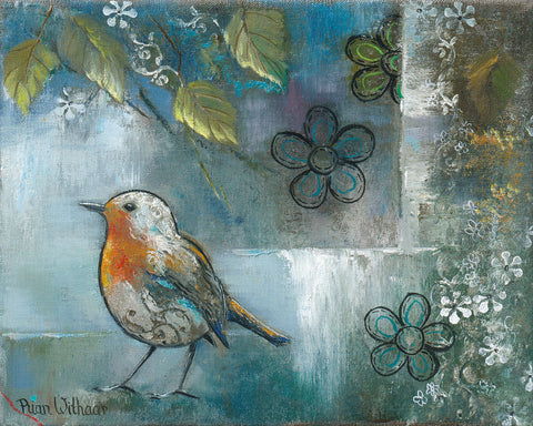 Flower Bird II - Wall Art - By Rian Withaar- Gallery Art Company