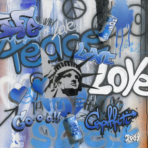 Peace Love Graffity - Wall Art - By Möga- Gallery Art Company