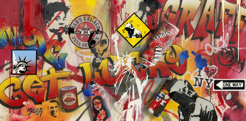 Get Lucky Graffity - Wall Art - By Möga- Gallery Art Company