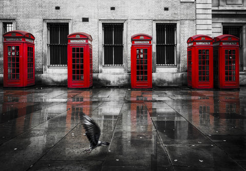 Phone Booths I - Wall Art - By Vladimir Kostka- Gallery Art Company