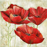 Three Red Poppies I - Wall Art - By Anna Field- Gallery Art Company