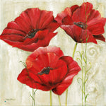 Three Red Poppies II - Wall Art - By Anna Field- Gallery Art Company