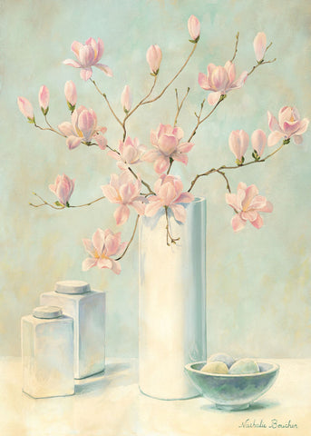 Pink Flowers I - Wall Art - By Nathalie Boucher- Gallery Art Company