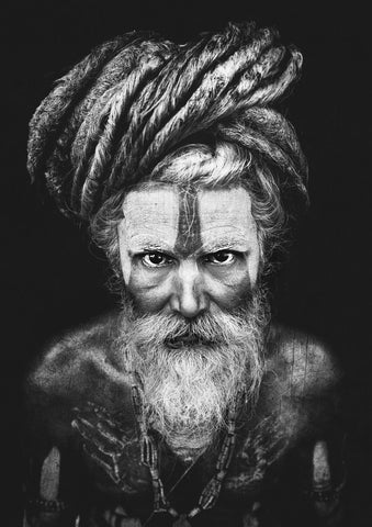 Face The Sadhu ... - Wall Art - By Ahmed Abdulazim- Gallery Art Company