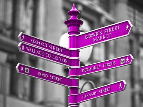 Oxford Circus Sign Post - Wall Art - By Assaf Frank- Gallery Art Company