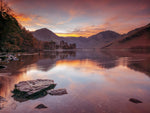 Rocks and still lake - Wall Art - By Assaf Frank- Gallery Art Company