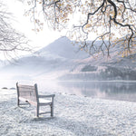 Bench and still lake, Buttermere, Lake District, UK - Wall Art - By Assaf Frank- Gallery Art Company