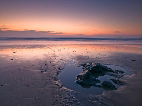 Rocks on the beach at dusk - Wall Art - By Assaf Frank- Gallery Art Company
