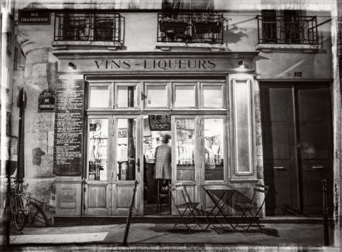 Cafe on street of Montmartre, Paris - Wall Art - By Assaf Frank- Gallery Art Company
