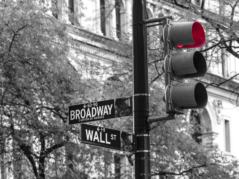 Traffic lights with street signs - New York City - Wall Art - By Assaf Frank- Gallery Art Company