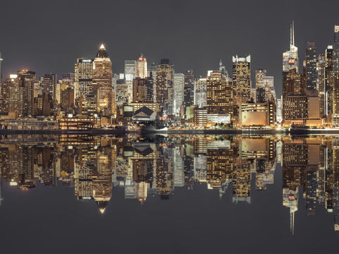 Illuminated Manhattan skyline at twilight - New York City - Wall Art - By Assaf Frank- Gallery Art Company
