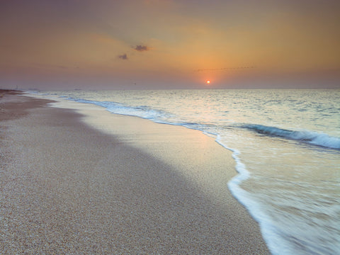 Tranquil beach at dusk - Wall Art - By Assaf Frank- Gallery Art Company