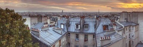 Eiffel Tower seen through the window of an apartment in Montmartre, Paris, France - Wall Art - By Assaf Frank- Gallery Art Company