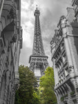 View of Eiffel Tower from a narrow street in Paris, France - Wall Art - By Assaf Frank- Gallery Art Company