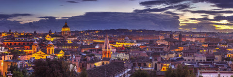 Panoramic view of Rome in evening - Wall Art - By Assaf Frank- Gallery Art Company