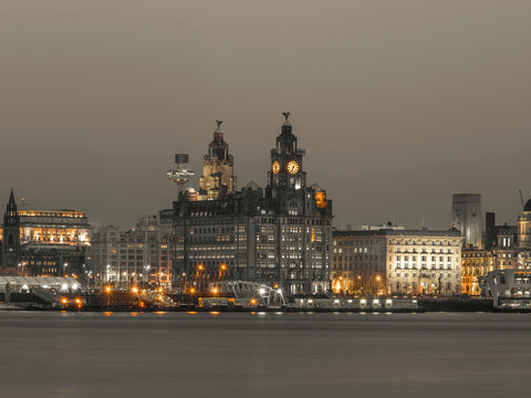 Liverpool city skyline across the River Mersey, UK - Wall Art - By Assaf Frank- Gallery Art Company