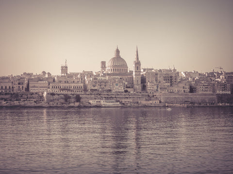 The harbour and St. Paul's Anglican Cathedral at Valletta, Malta - Wall Art - By Assaf Frank- Gallery Art Company