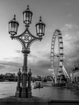 Street lamp with London Eye, London, UK - Wall Art - By Assaf Frank- Gallery Art Company