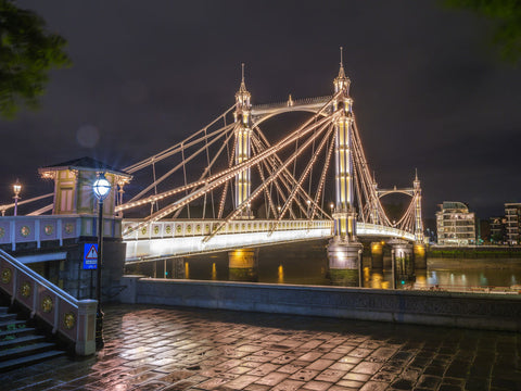 Albert bridge at night, London. - Wall Art - By Assaf Frank- Gallery Art Company