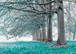 Trees in a row - Teal - Wall Art - By Assaf Frank- Gallery Art Company