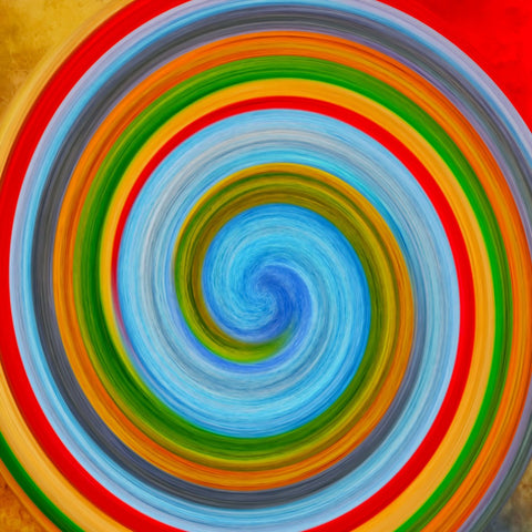 Colorful Spiral - Wall Art - By burcukilicerart- Gallery Art Company