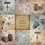 Vintage Wine Collage - Wall Art - By Brown, Victoria- Gallery Art Company